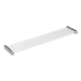 HEWI Ablage, Edelstahl, verchromt, Ablagefläche aus ESG-Glas (4mm), satiniert, 900Q03.00740