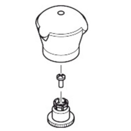 Hansgrohe Warmwassergriff Axor Mondaro 2-Griff Waschtischarmatur chrom/gold optik 18292090