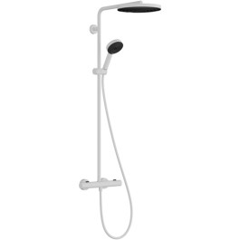 Hansgrohe Showerpipe Pulsify S Puro 260 1 jet EcoSmart Brausethermostat Aufputz Handbrause 3jet weiß matt 24237700