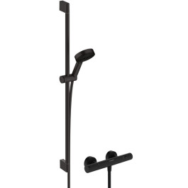Hansgrohe Brausesystem Pulsify Select S 105 3 jet Eco Relaxation Ecostat Element Brausestange 900mm schwarzmatt 24271670