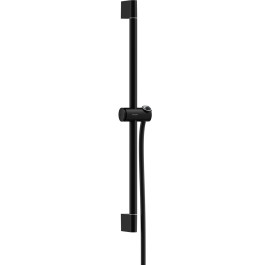 Hansgrohe Brausestange Unica/Pulsify 650mm mit Push Schieber und Brauseschlauch schwarzmatt 24400670