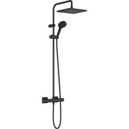 Hansgrohe Showerpipe 240 1jet Vernis Shape mattschwarz mit Brausethermostat 26427670
