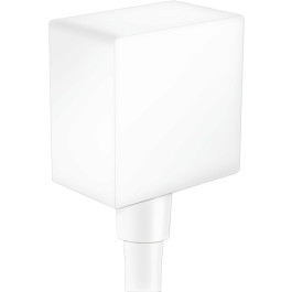 Hansgrohe Schlauchanschluss DN15 Fixfit Square mit Rückflussverhinderer mattweiss 26455700