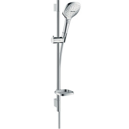Hansgrohe Brauseset Raindance Select E 120 3jet mit Brausestange 650mm und Seifenschale, Chrom 26620000