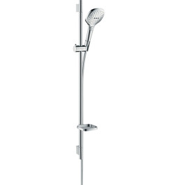 Hansgrohe Brauseset Raindance Select E 120 3jet mit Brausestange 900mm und Seifenschale, Chrom 26621000