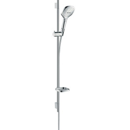 Hansgrohe Brauseset Raindance Select E 120 3jet EcoSmart mit Brausestange 900mm und Seifenschale, Chrom 26623000
