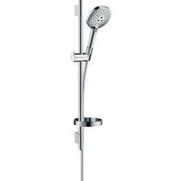 Hansgrohe Brauseset Raindance Select S 120 3jet mit Brausestange 650mm und Seifenschale, Chrom 26630000