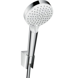 Hansgrohe Crometta Brausehalterset 100 Vario EcoSmart mit Brauseschlauch 1600mm, Weiß/Chrom 26694400