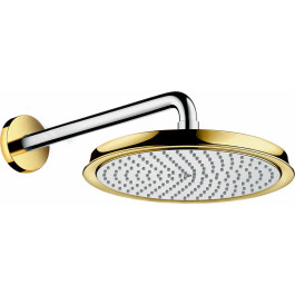 Hansgrohe Tellerkopfbrause Raindance Classic 240mm Air chrom/gold mit Brausearm 383mm 27424090