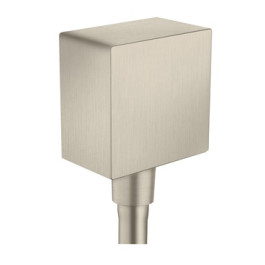 Hansgrohe Schlauchanschluss DN15 Fixfit Square Axor mit Rückflussverhinderer brushed nickel 36732820