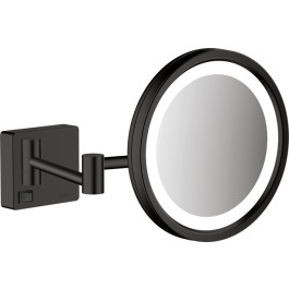 Hansgrohe Rasierspiegel AddStoris mattschwarz mit LED Licht 41790670