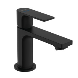 Hansgrohe Rebris E Standventil 80 mit Hebelgriff für Kaltwasser oder vorgemischtes Wasser ohne Ablaufgarnitur, Mattschwarz 72506670