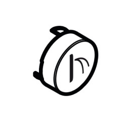 Hansgrohe Druckknopf Symbol Schwallbrause weiss 92574450