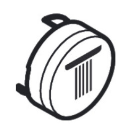 Hansgrohe Druckknopf Symbol Kopfbrause Rain groß mattweiß 93571700