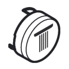 Hansgrohe Druckknopf Symbol Kopfbrause Rain klein mattschwarz 93572670