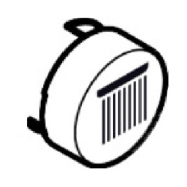 Hansgrohe Druckknopf Symbol Kopfbrause Rain klein mattweiß 93572700