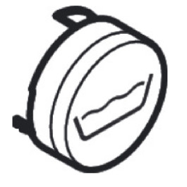 Hansgrohe Druckknopf Symbol Wanne mattweiss 93577700