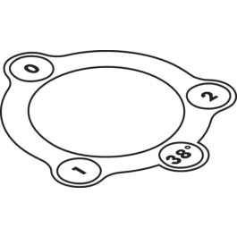 Hansgrohe Aufkleber 2-Loch Wannenrand Thermostat 97791000