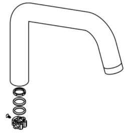 Hansgrohe Auslauf komplett Axor Citterio SPTM Festauslauf chrom 98604000