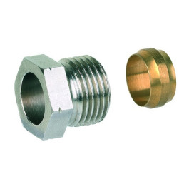 Resideo Klemmverschraubung für Kupfer- und Stahlrohr G 1/2 AG, 16mm, Kupfer-, Präzisionsstahl- und Weichstahlrohr FIG1/2CS16