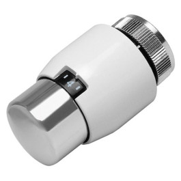 Resideo Thermostatregler Thera-200 Design, mit eingebautem Fühler, weiß/chrom, ohne Nullstellung, Flüssigkeitselement T4021