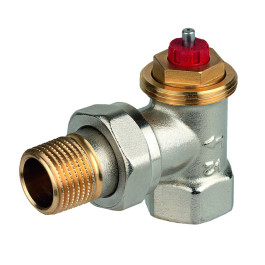 Resideo Thermostatventil FX, Eck, 3/8'' Messing vernickelt V2000EFX10