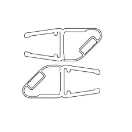 HSK Magnetprofil 180° chrom, 6mm Glas E100055-180-6Alu-1-S