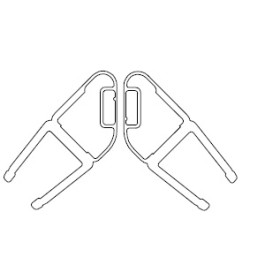 HSK Magnetprofil 45°, Höhe 2.000mm, chrom E100055-90-8Alu
