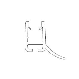HSK Wasserabweisprofil, gebogen, 6mm Glas, Runddusche 3-teilig und Halbkreis E100059-6-3