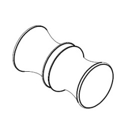 HSK Knopfgriff edelstahllook E100140-1-90
