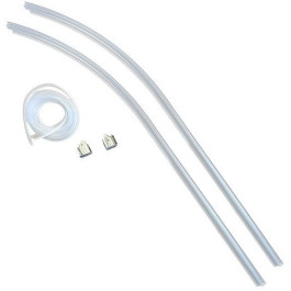 HSK 2x Wasserabweisprofil gebogen, mit Endkappe / Einschubdichtung, für Runddusche 2-teilig / 4-teilig Exklusiv Alu-Silber-matt E85059-4-01