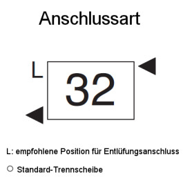 Arbonia Mehrpreis zu Heizwand für Anschlussart 32 - Rechts