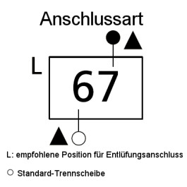 Arbonia Mehrpreis zu Heizwand für Anschlussart 67 - Links unten