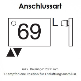 Arbonia Mehrpreis zu Heizwand Einbauventil Anschlussart 69, Ventil front, M30x1,5