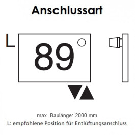 Arbonia Mehrpreis zu Heizwand Einbauventil Anschlussart 89, Ventil front, M30x1,5