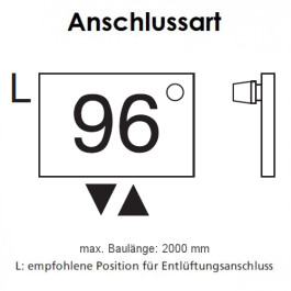 Arbonia Mehrpreis zu Heizwand Einbauventil Anschlussart 96, Ventil front, M30x1,5