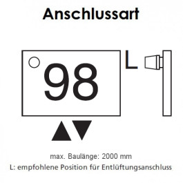Arbonia Mehrpreis zu Heizwand Einbauventil Anschlussart 98, Ventil front, M30x1,5