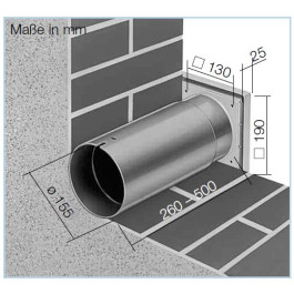 Helios Wandeinbausatz WES 150 # 00537 für UP-Einbau, von 260 bis 500 mm