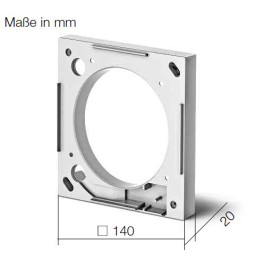 Helios Montageflansch MF 100 zu M1-100 # 06188 zur Reduzierung der Einbautiefe