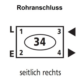 Kermi Anschlussbild 34 - seitlich rechts KERM432