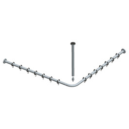 Keuco Brausevorhangstangen Set Plan für Dusche 90x90, verchromt 14937010900