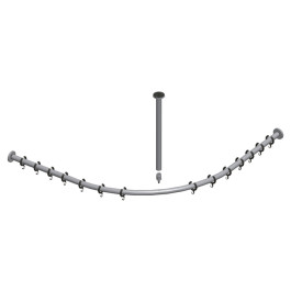 Keuco Brausevorhangstangen Set Plan für Dusche 90x90, verchromt 14938010900