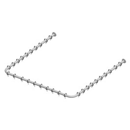 Keuco Brausevorhangstangen Set Plan für Dusche U-Form, 120x120, silber-eloxiert 14940171200