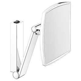 Keuco Kosmetikspiegel iLook_move eckig beleuchtet, Wippschalter, Aluminium-finish 17613179004
