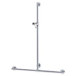 Keuco Duschhandlauf Plan Care, Brausestange, verchromt, 982/1263mm,4010911