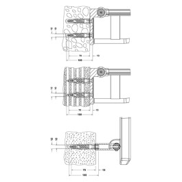 Keuco Befestigungs Set 2 Plan Care 2x Senkschrechts 10x80 V2A 2xDübel UX12 34991000100