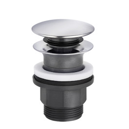 Kludi PUSH-OPEN Ablaufgarnitur G 1 1/4 für Waschtisch mit Überlauf chrom 1042605-00