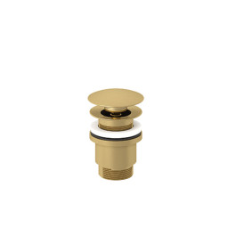 Kludi PUSH-OPEN Ablaufgarnitur G 1 1/4 für Waschtisch mit Überlauf brushed gold 10426N0-00