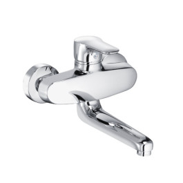Kludi Objekta Spültisch-Wand-Einhandmischer 233mm chrom, Wandmontage, Auslauf arretierbar 328820575