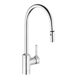 Kludi Bingo Star Spültisch Einhandmischer 215mm chrom, herausziehbare Geschirrbrause 428520578